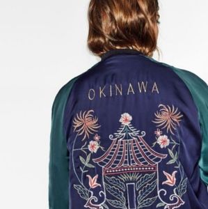 Zara Okinawa bomber reversible jacket
